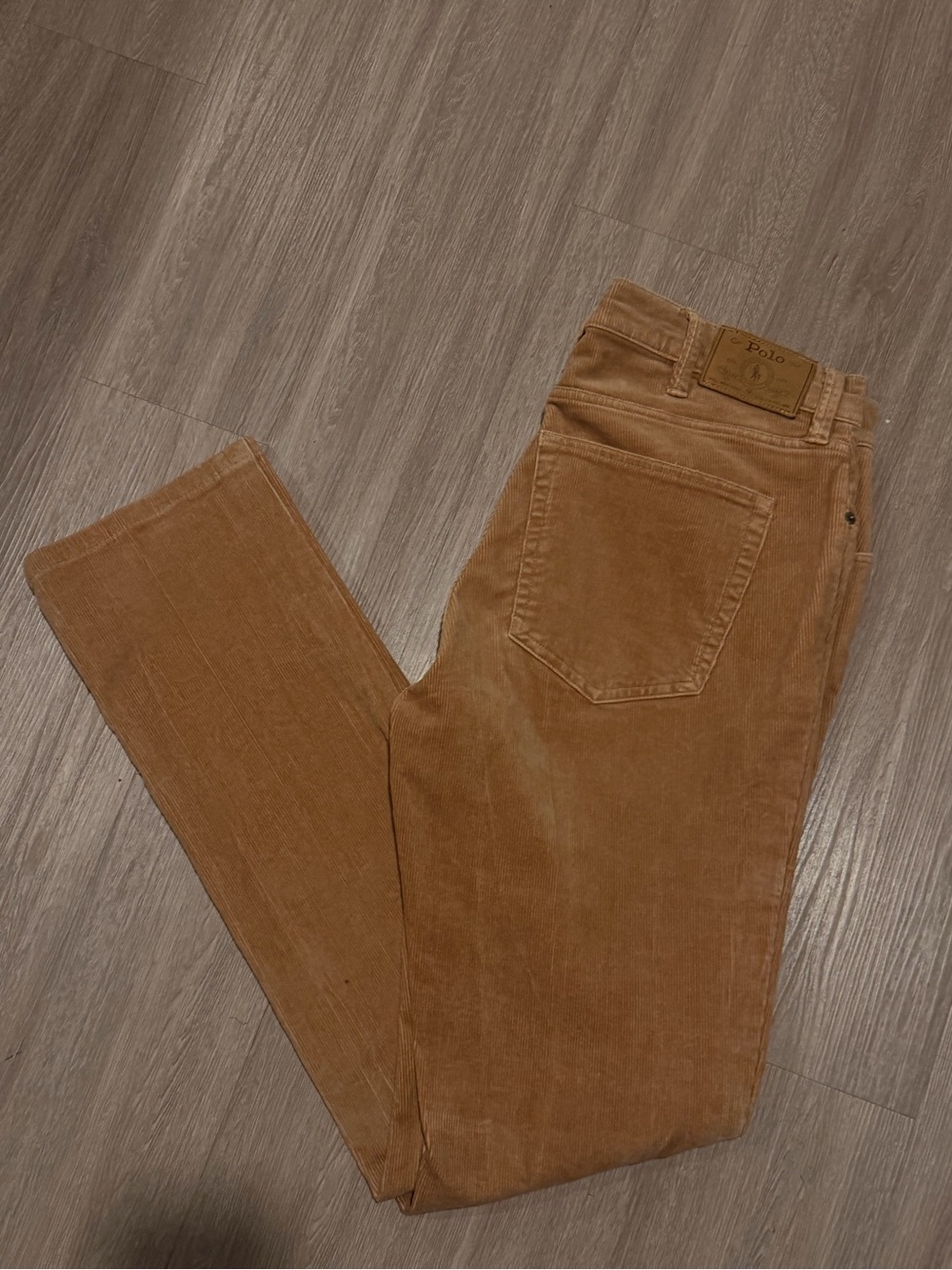 Polo Ralph Lauren Andrew Pant Corduroy Trousers Mens fits 36X36 Tan Cotton